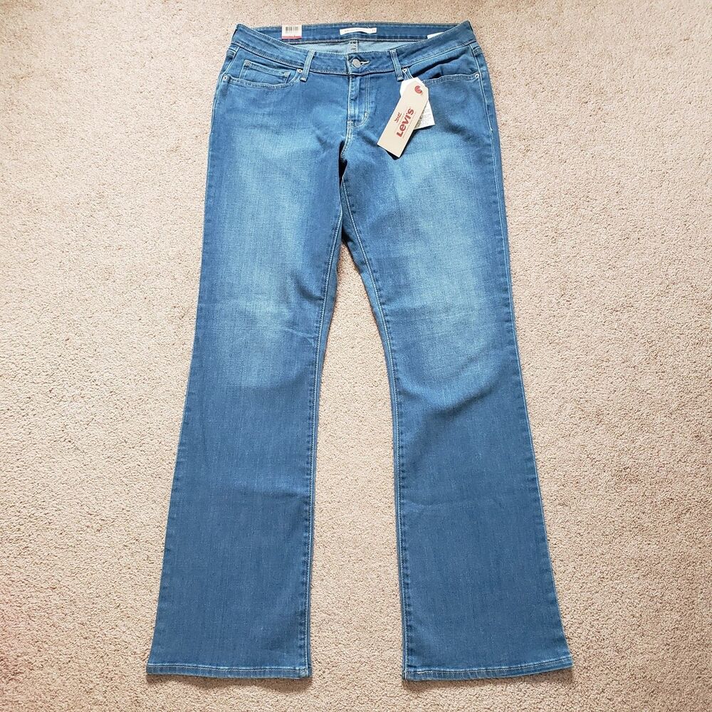 Nwt Levi's 815 Curvy Bootcut Mid Rise Med Wash Blue Jeans Women's Size 33×32